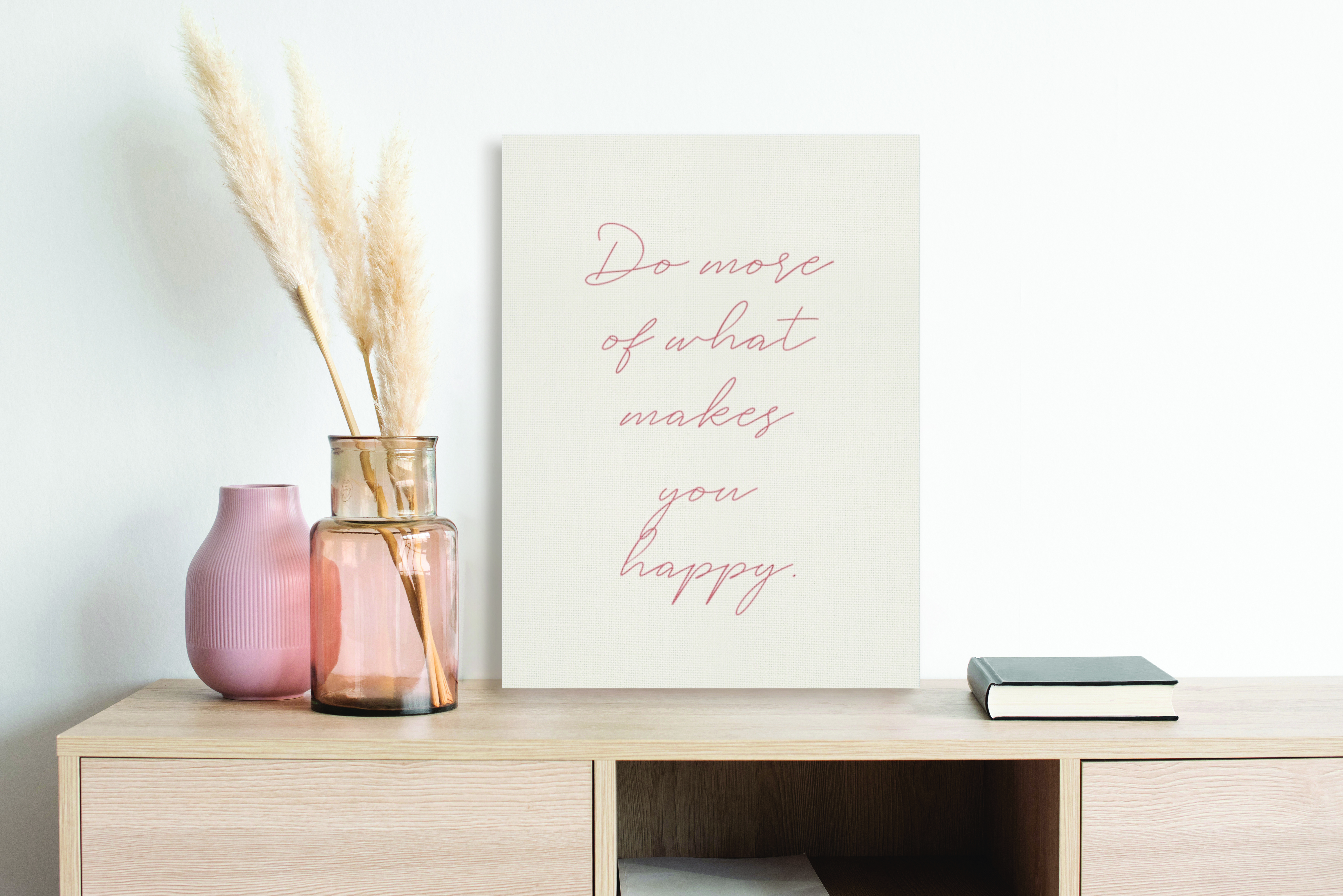 Script word art print with inspirational quote