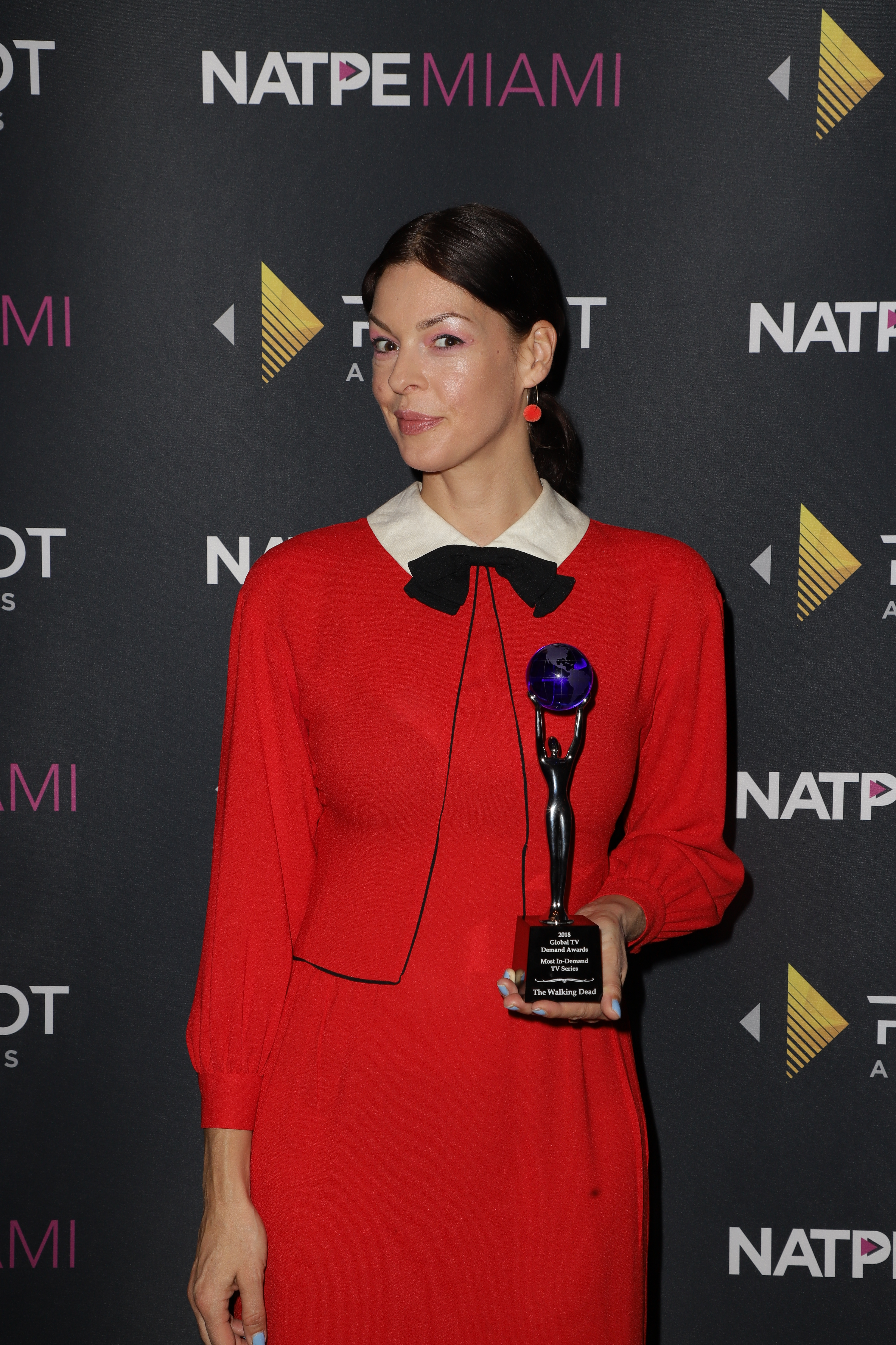 The Walking Dead actor Pollyanna McIntosh at the Global TV Demand Awards. (Photo by John Parra/Getty Images for Parrot Analytics)