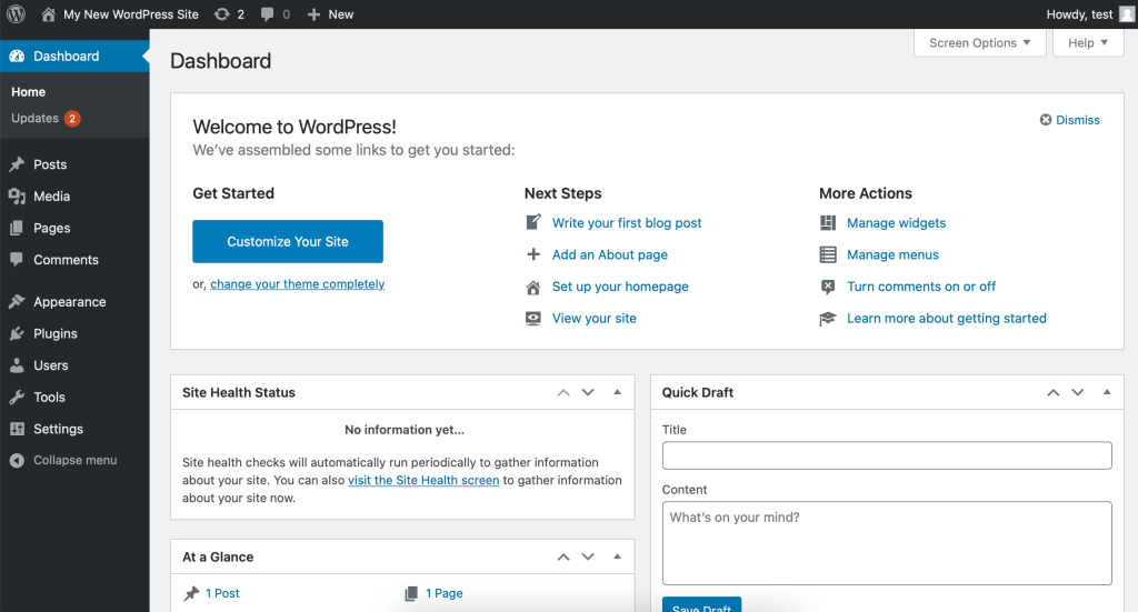 1. WordPress dashboard.png