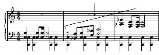 Example 8: Dan’s Leitmotif “Hanita”, Aria 7a, Bars 113–115, piano reduction