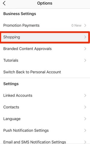 5. Choose Shopping on the Settings, then click on Products.jpg