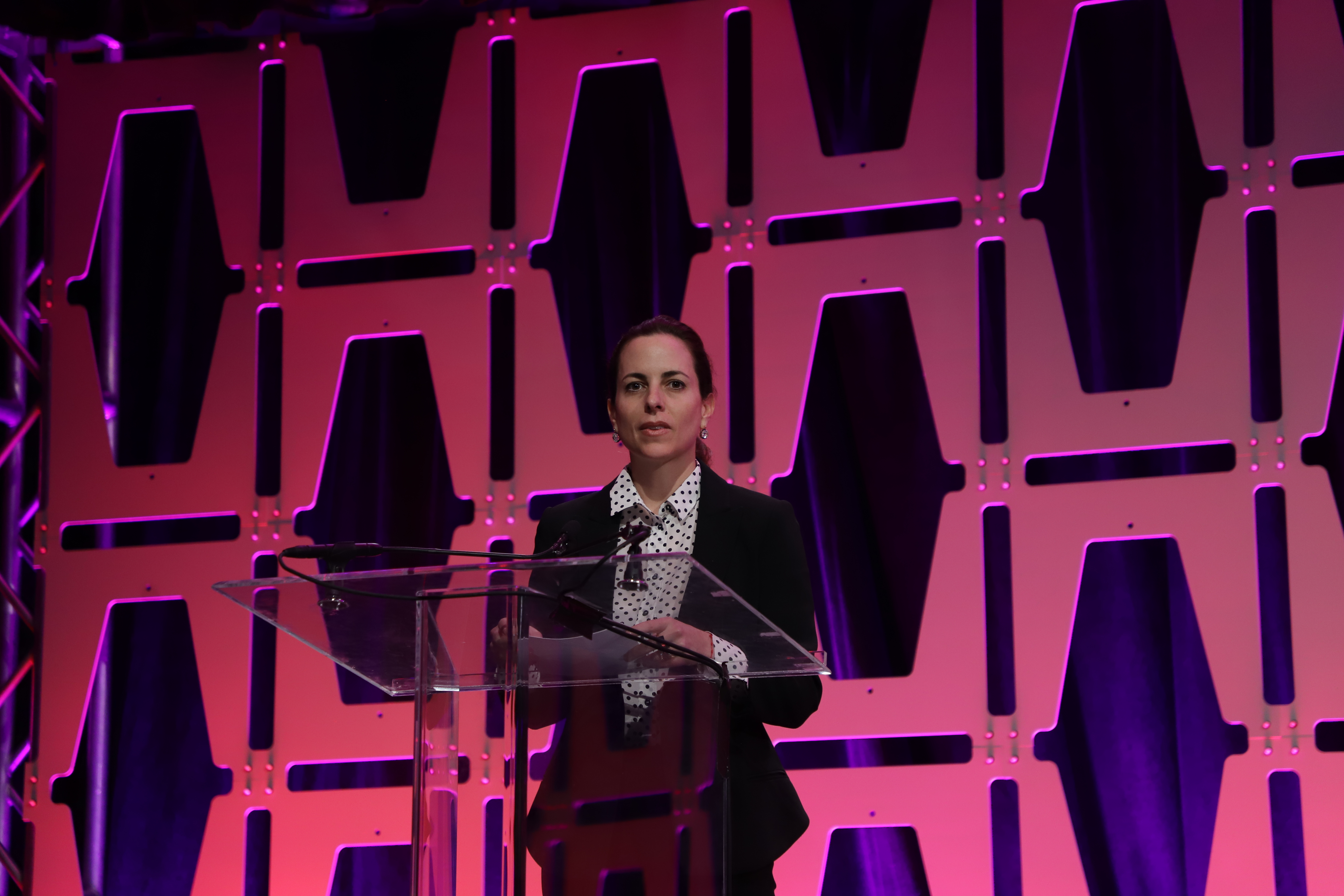 Adriana Cisneros, CEO Grupo Cisneros, introduces the awards. (Photo by John Parra/Getty Images for Parrot Analytics)