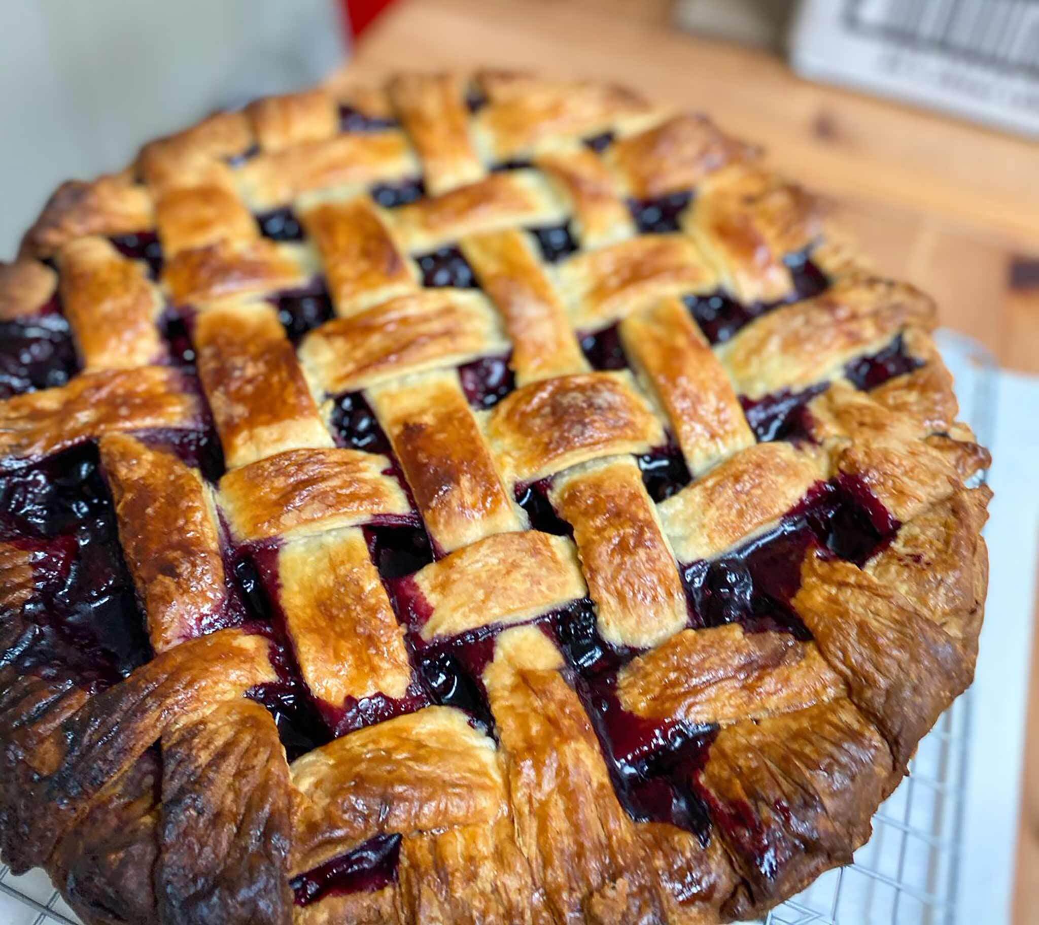 Photo of a berry pie.