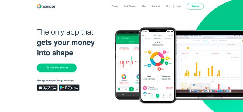 Spendee Landing Page