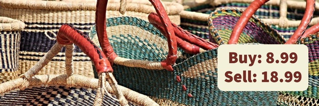 imported weaved baskets