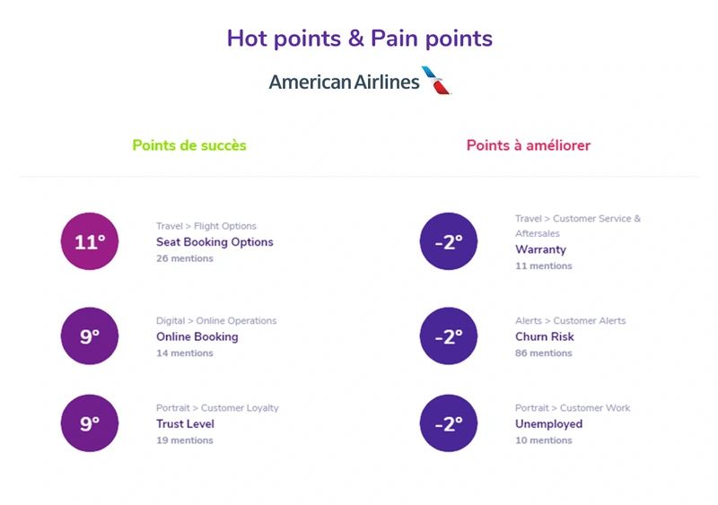American Airlines Pain points