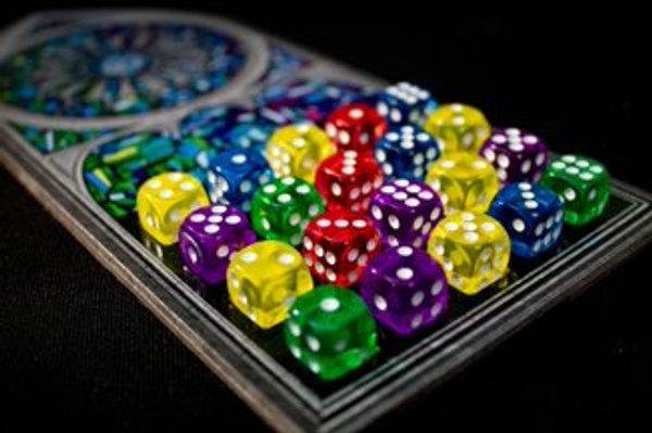 Photo of the Sagrada game board.