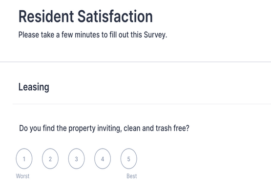 Satisfaction Survey For Residents