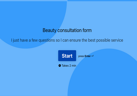 Conversational Beauty Consultation Form