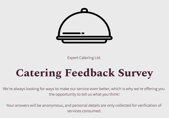 Catering Service Client Satisfaction Survey