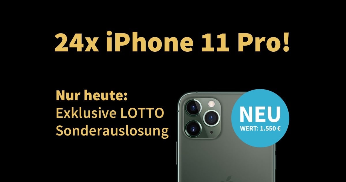 Lottohelden Sonderauslosung am 18.09.2019 – Gewinnen Sie ein neues iPhone 11 Pro!