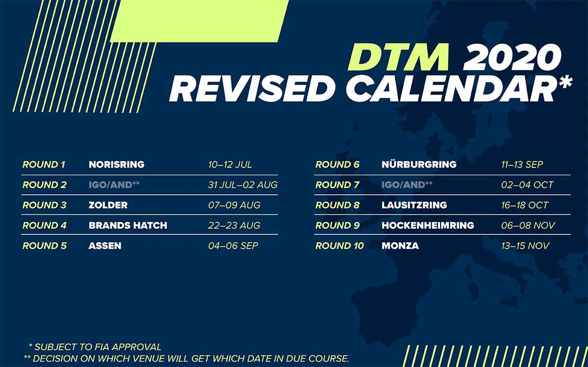DTM Calendar 2020