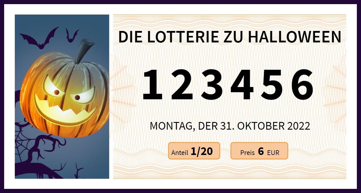 Halloween Lotto – El Gordo Halloween Spielschein!