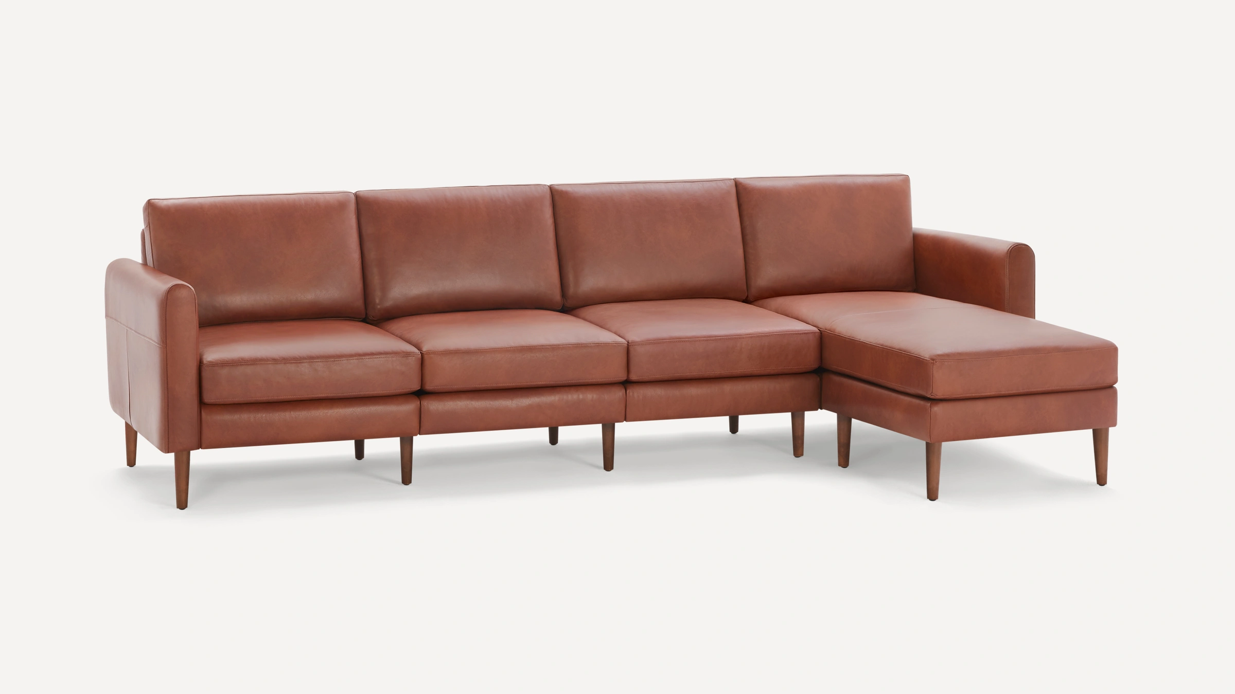 The Nomad Leather King Sectional Burrow, Leather Furniture Sectional