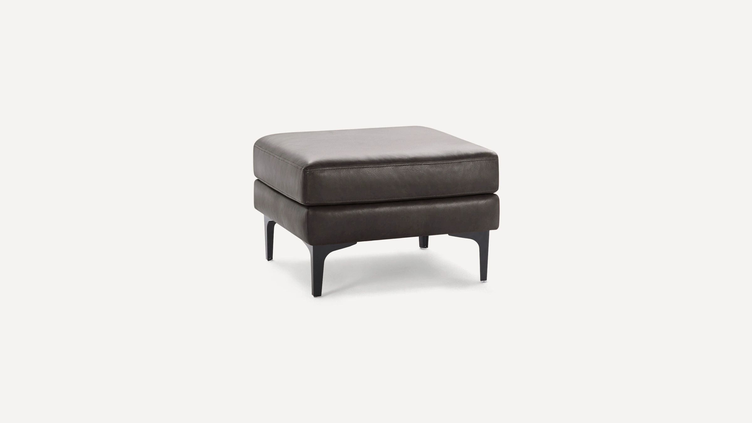 The Nomad Leather Ottoman Modern, Modern Leather Ottoman