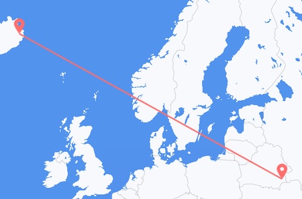 Flights from the city of Gomel to the city of Egilsstaðir