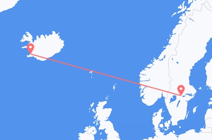 Flights from the city of Örebro to the city of Reykjavi