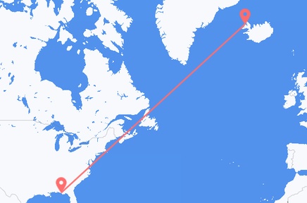 Flights from the city of Panama City to the city of Ísafjörður