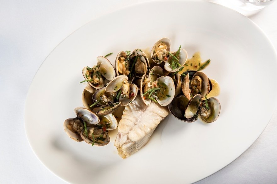 WILD TURBOT AND CLAMS AT CHARLIE'S - BROWN'S HOTEL - PHOTO CREDITS TO CHARLIE MCKAY