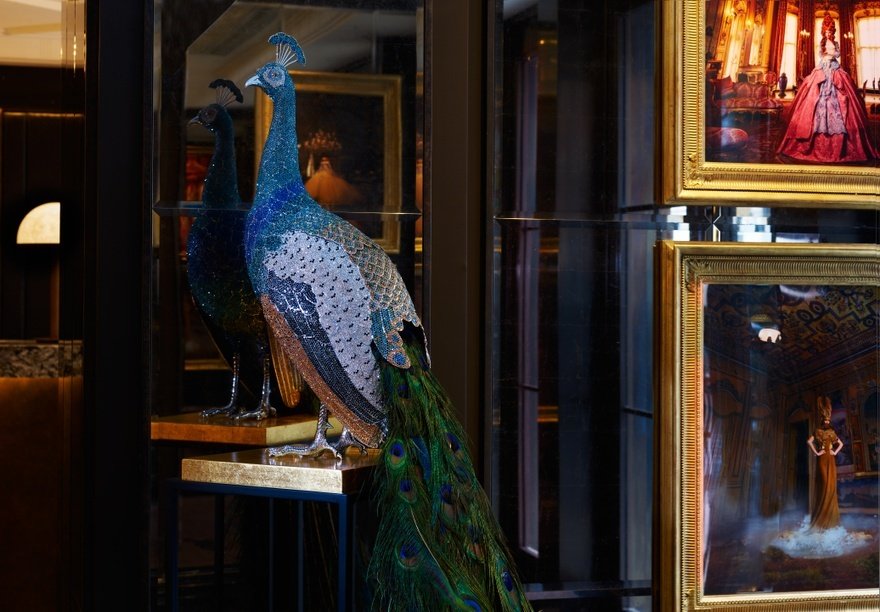 Clarita Brinkerhoff's peacock, made of 25,000 Swarovski crystals