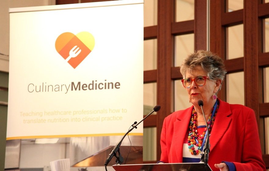 Prue Leith at the launch of Culinary Medicine