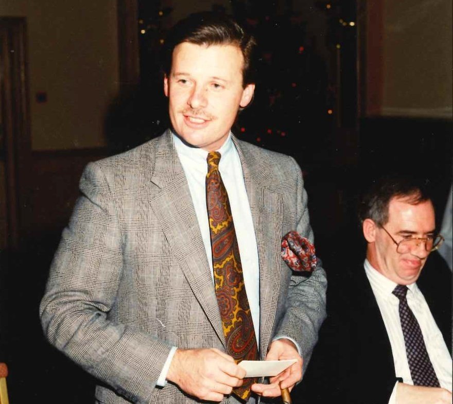 David Smithson at his Hobart leaving party, aged 41