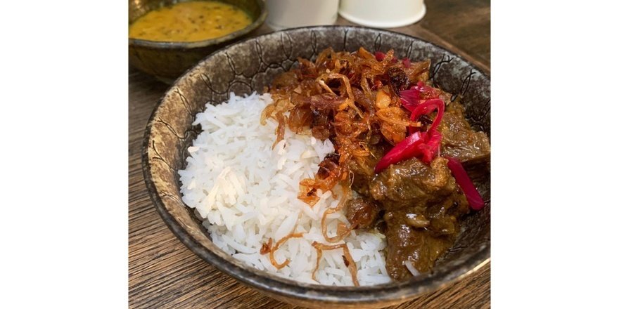 Sparrow Jaffna lamb curry and dhal