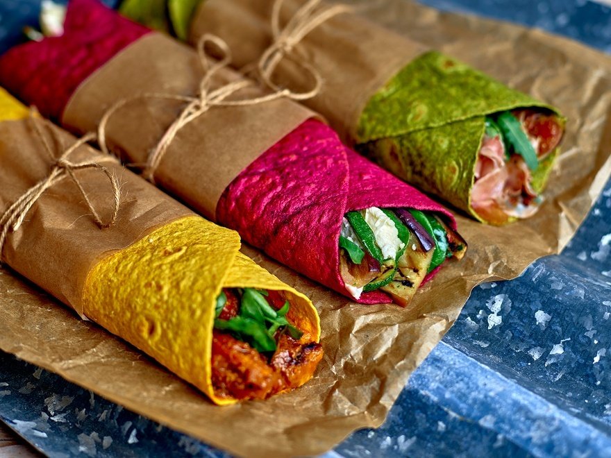 Bread-KaterBake wraps from Central Foods x 3 in paper serv sugg lscape