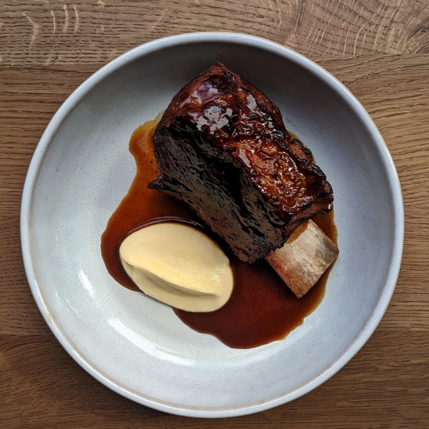 24-hour braised short rib of Hereford beef and celeriac purée
