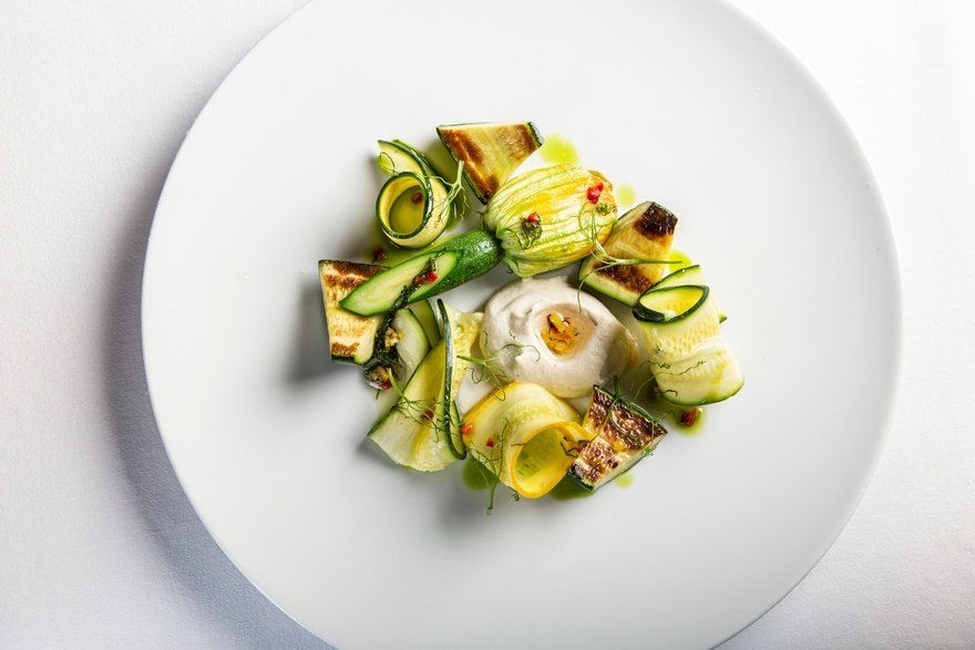 SUMMER COURGETTE SALAD AT CHARLIE'S - BROWN'S HOTEL - PHOTO CREDITS TO CHARLIE MCKAY 