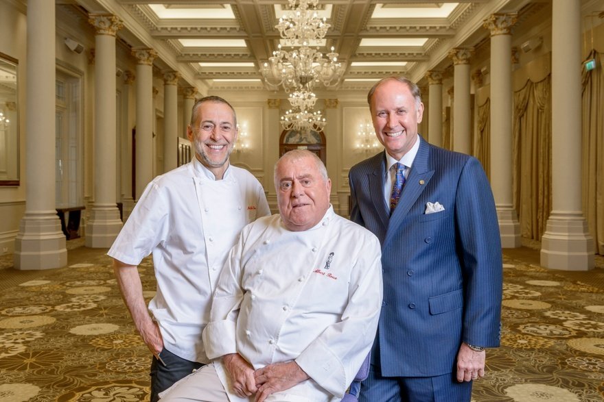 Michel Jr and Albert with Duncan Palmer at the Langham London