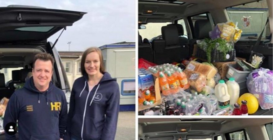 Hefin Roberts donates to Anglesey food banks
