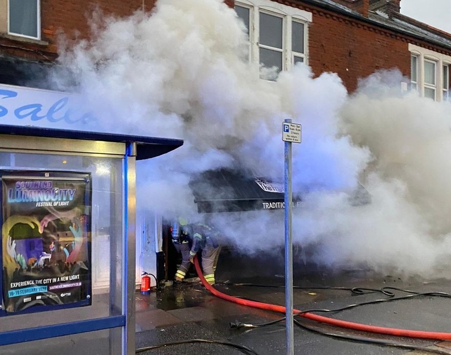 Southend restaurant fire *Credit: Essex Fire and Rescue (and above)*