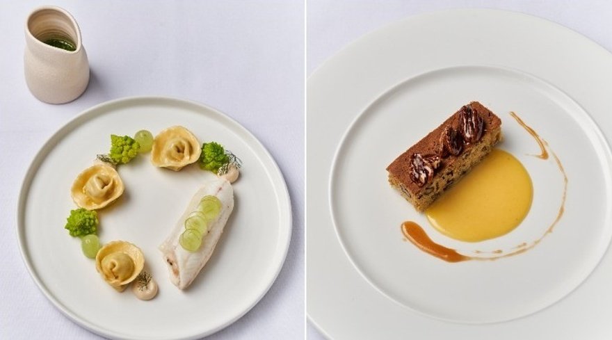 Ruth Hansom-s dishes at the 2022 Roux Scholarship regional final