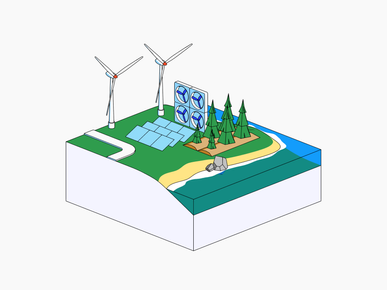 Illustration of renewables energy