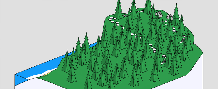Illustration of a forest