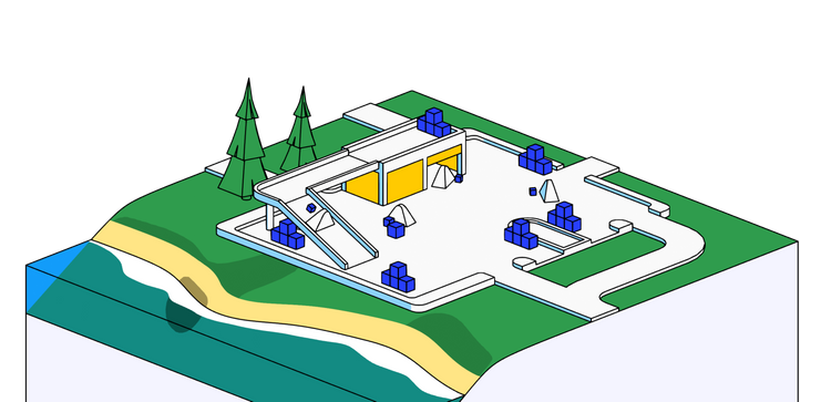 Illustration of a logistic platform
