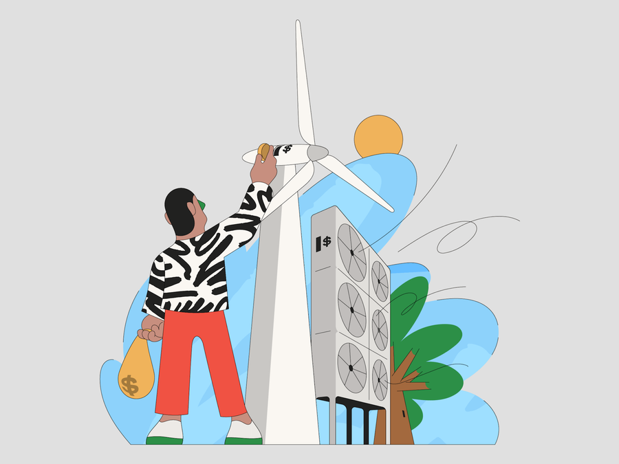 Illustration wind turbine 