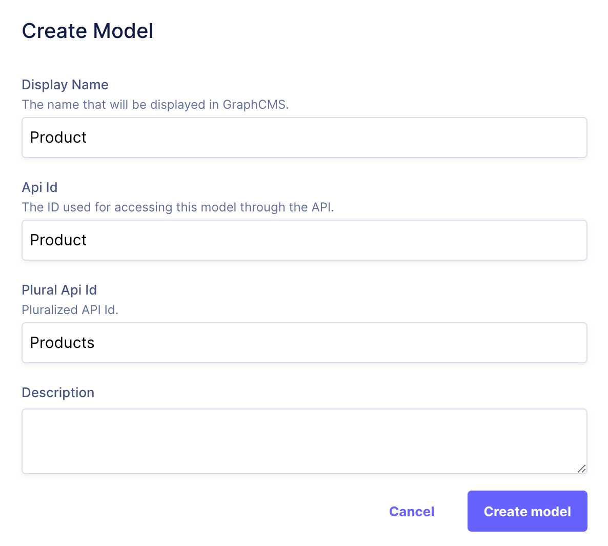 Create Product Model