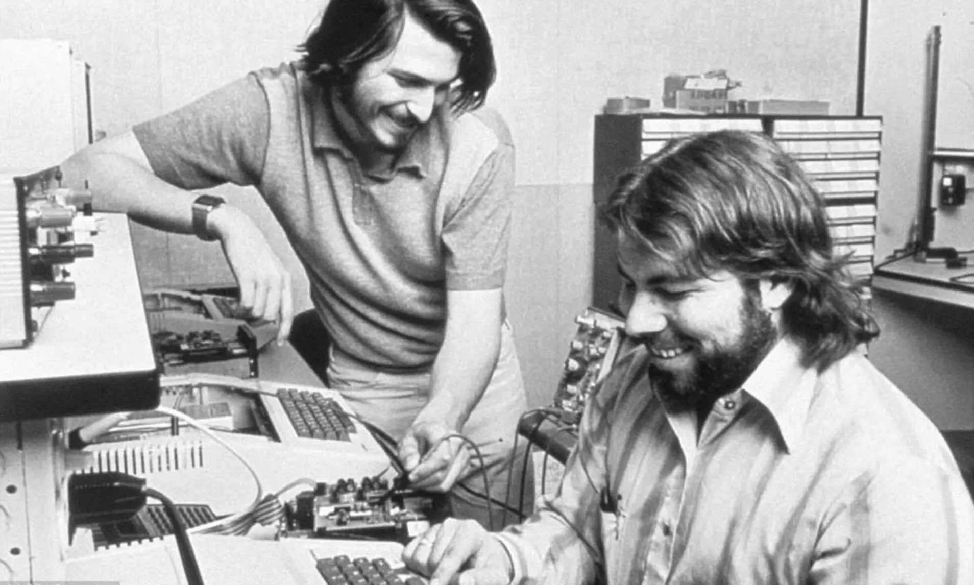 Steve Jobs and Steve Wozniak in the early days at Apple